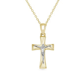 Mens Gold Crucifix Pendant - Dracakis Jewellers